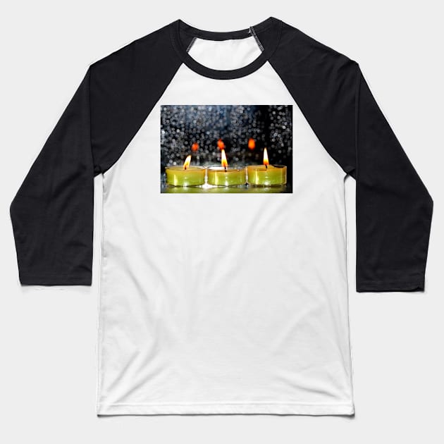 A row of candles Baseball T-Shirt by ikshvaku